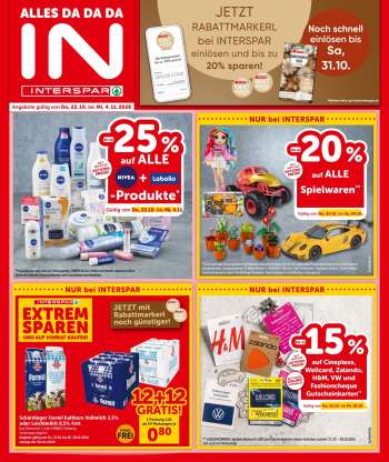 Angebote INTERSPAR - 22.10.2026 - 4.11.2026.