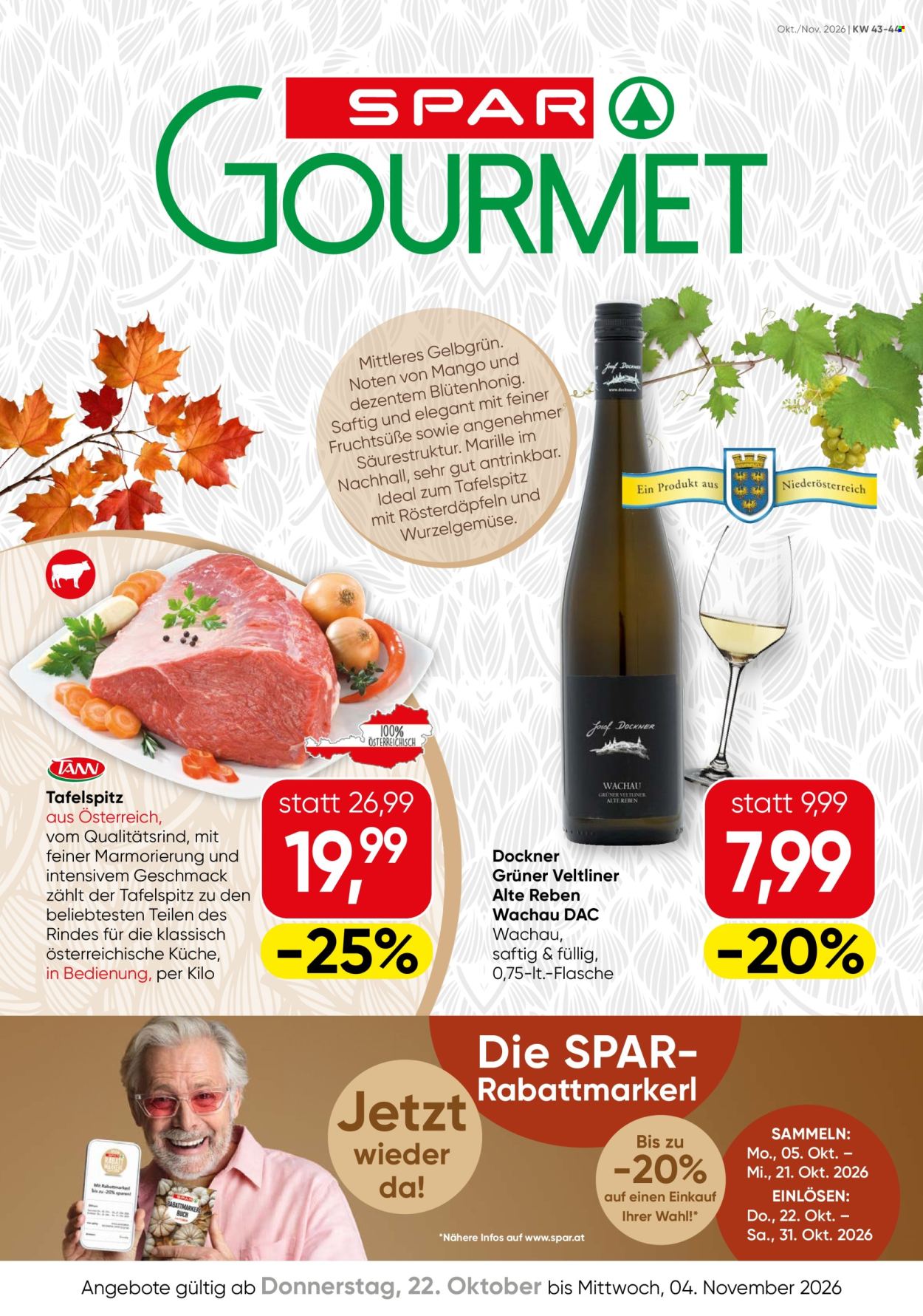 Angebote SPAR - 22.10.2026 - 4.11.2026. Seite 1