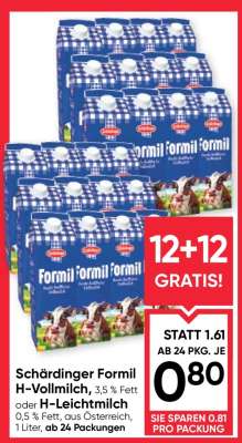 Schärdinger Formil H-Vollmilch oder H-Leichtmilch