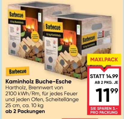 Barbecue Kaminholz Buche-Esche