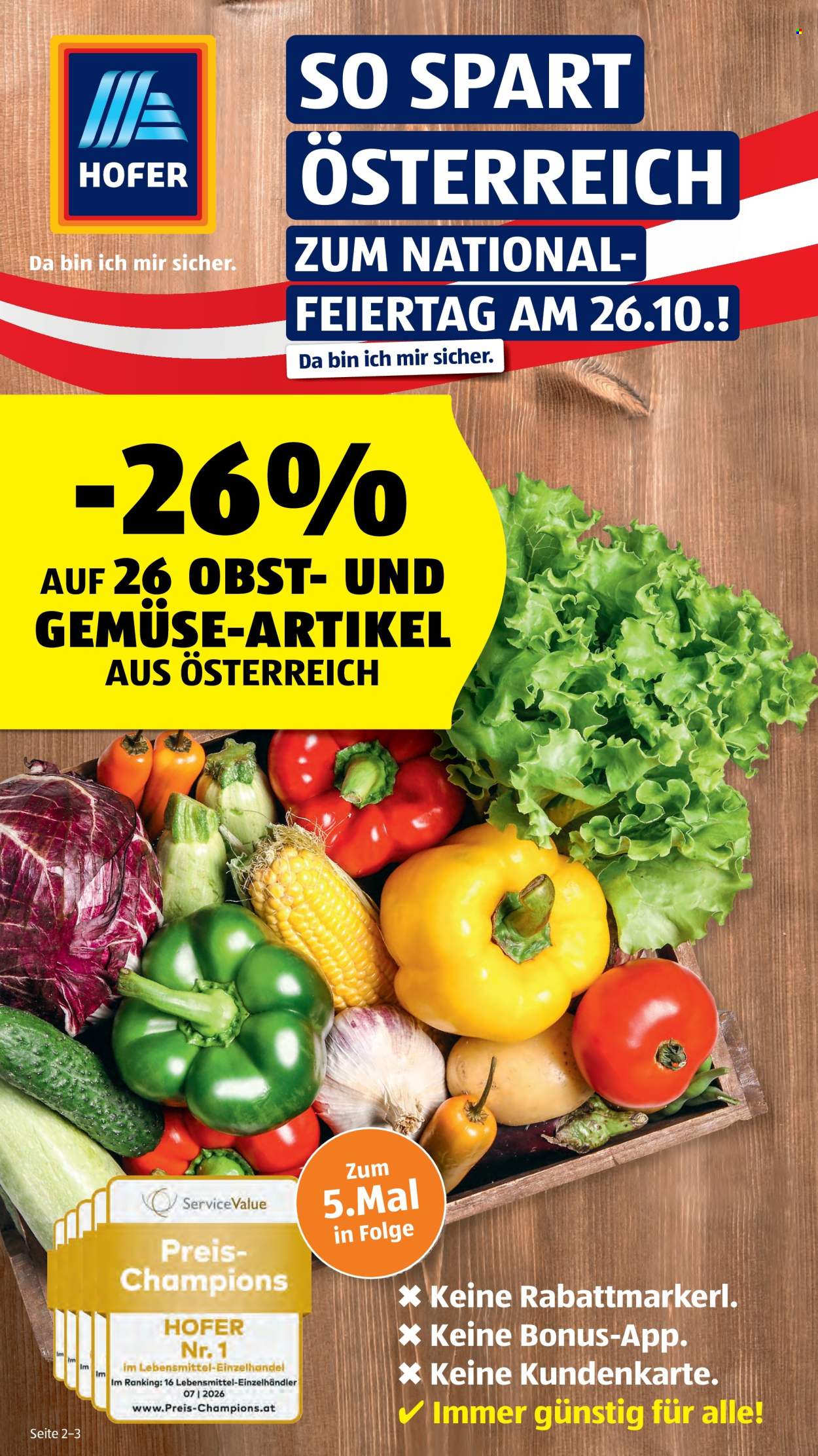 Angebote Hofer - 23.10.2026 - 29.10.2026. Seite 1