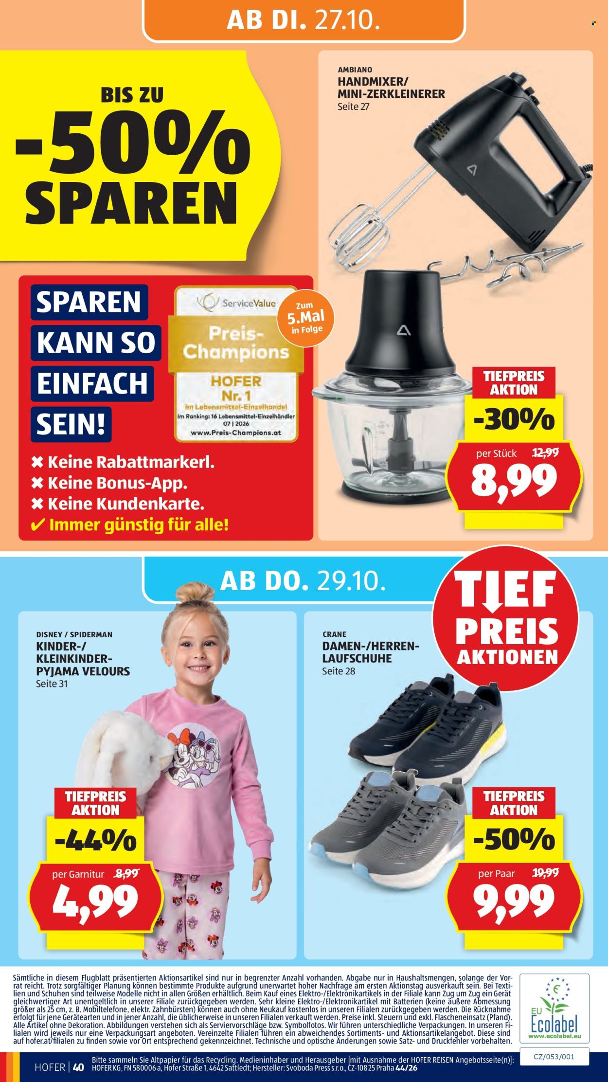 Angebote Hofer - 23.10.2026 - 29.10.2026. Seite 50