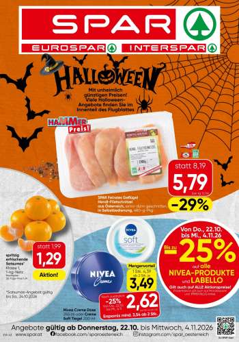 Angebote SPAR - 22.10.2026 - 4.11.2026.