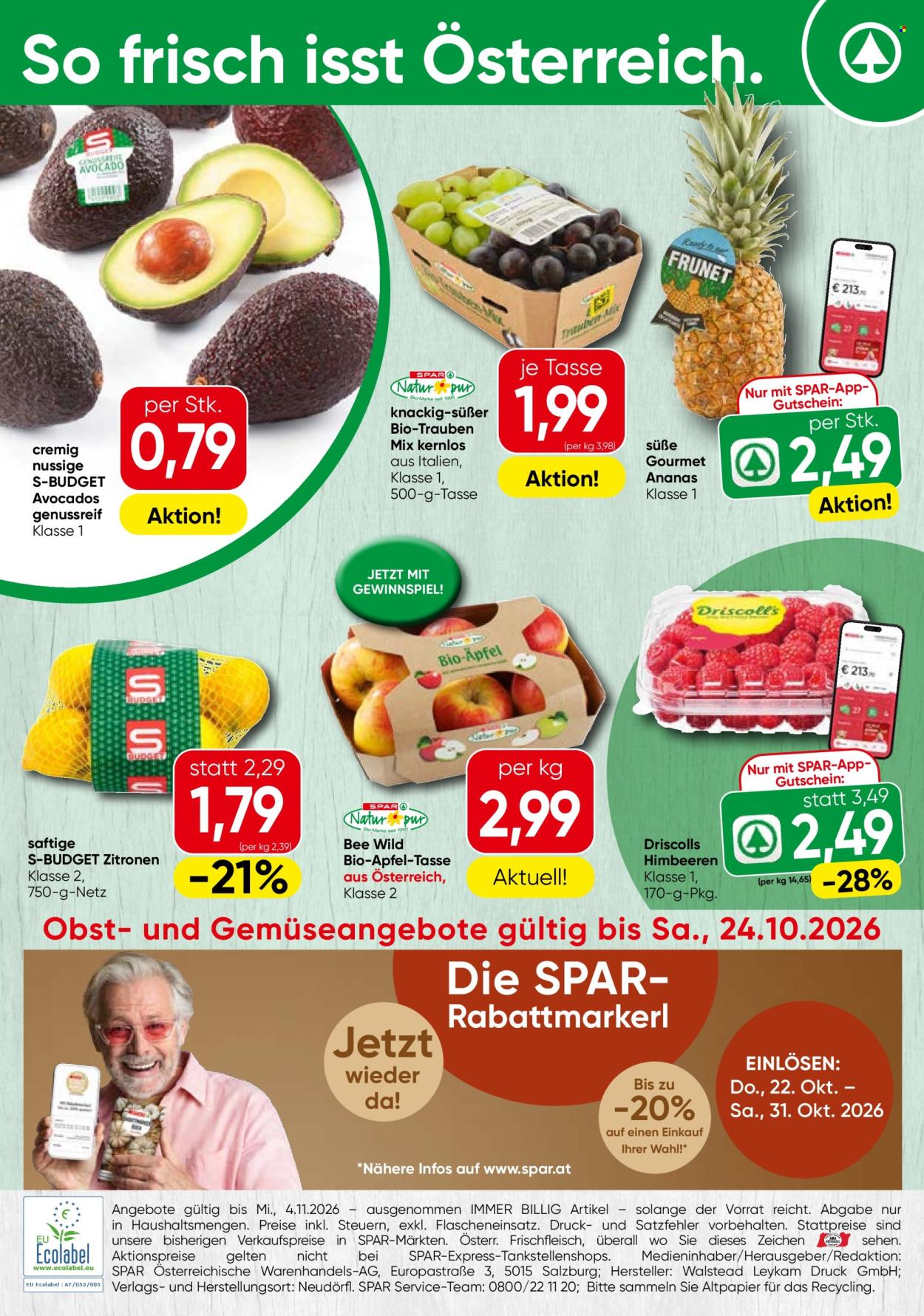 Angebote EUROSPAR - 22.10.2026 - 4.11.2026. Seite 20