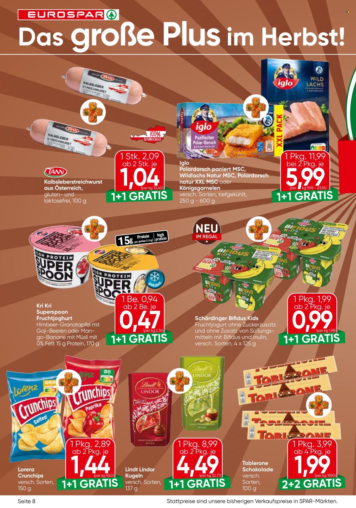 Angebote EUROSPAR - 22.10.2026 - 4.11.2026. Seite 8