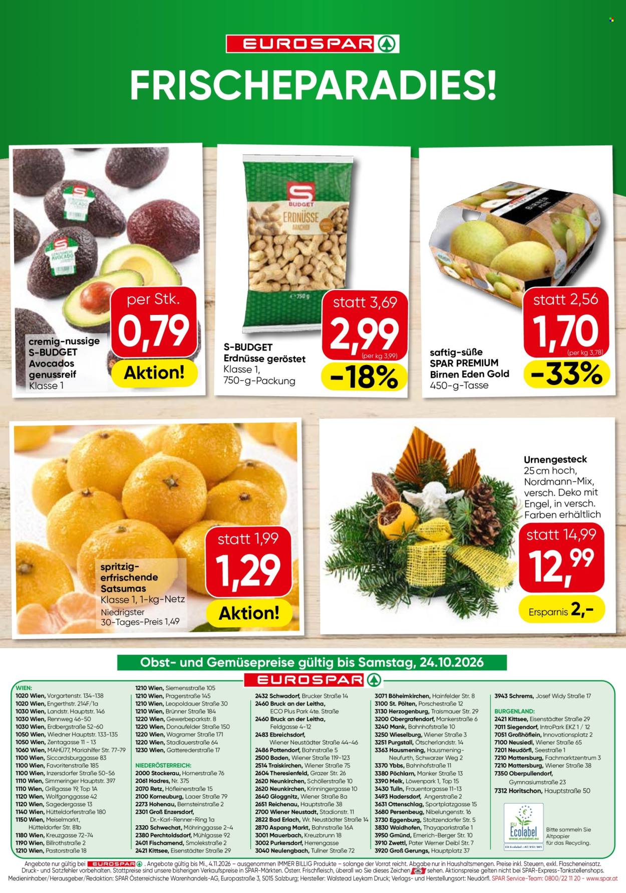 Angebote EUROSPAR - 22.10.2026 - 4.11.2026. Seite 16
