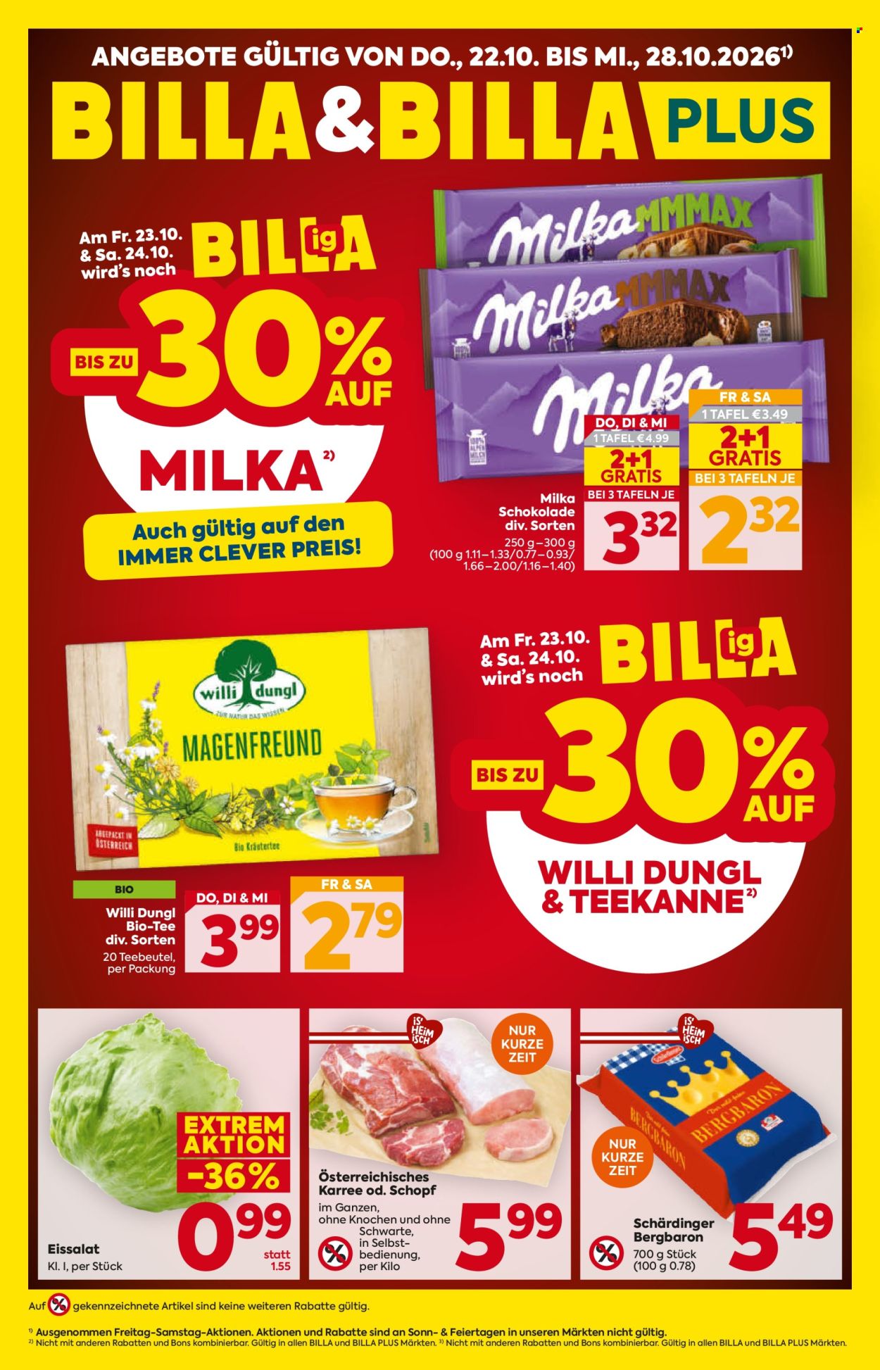 Angebote Billa - 22.10.2026 - 28.10.2026. Seite 1