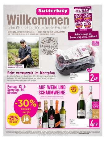 Angebote Sutterlüty - 22.10.2026 - 28.10.2026.