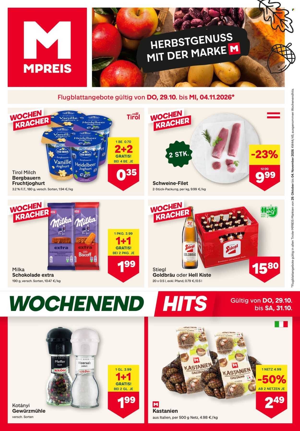 Angebote MPREIS - 29.10.2026 - 4.11.2026. Seite 1